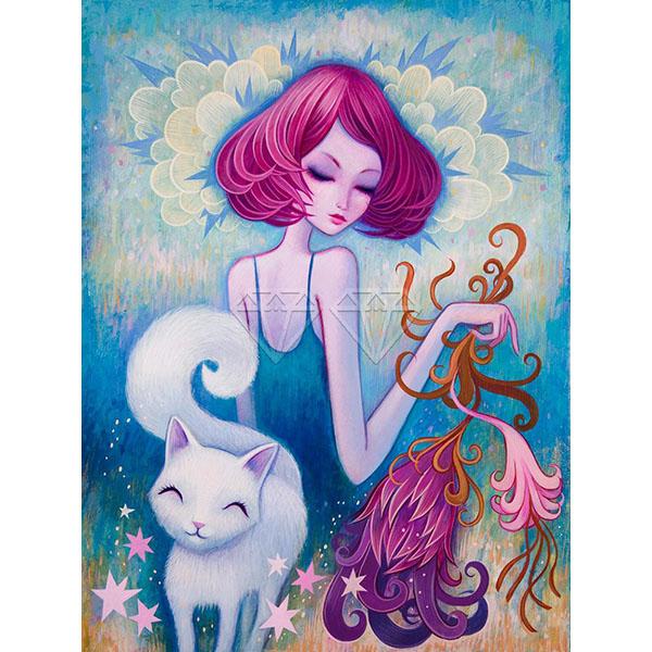 5D DIY Diamond Painting Kit Fresh Comic Beauty  Art Diamond Embroidery Rhinestones Decorations for Home