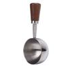Short Wooden Handle Bean Tea Scoop 304 Stainless Steel Kitchen Utensil Spoon  For Ground Coffee