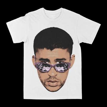 

Bad Bunny Unisex White Cotton TShirt Streetwear Retro Style M