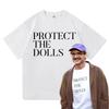 Protect The Dolls Same Style Graphic Print TShirt Fashion Loose Casual Harajuku Wind Men Women Cotton Oversized Summer New Tees