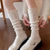 Retro Gestapelte Socken, Warme Woll-Wadenstrümpfe für Frühling und Herbst, Wei Xue, Die Gleichen Gestrickten Wollstrümpfe