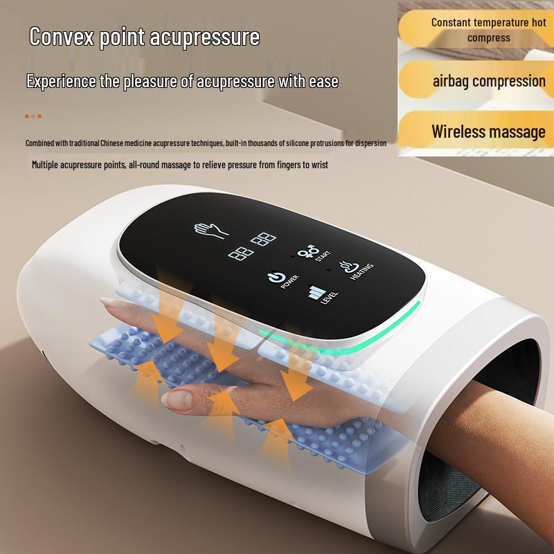 Electric Hand Massager with Airbag, Heat, and Finger Joint Kneading