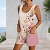 Womens Plus Size Tank Pocket Romper
