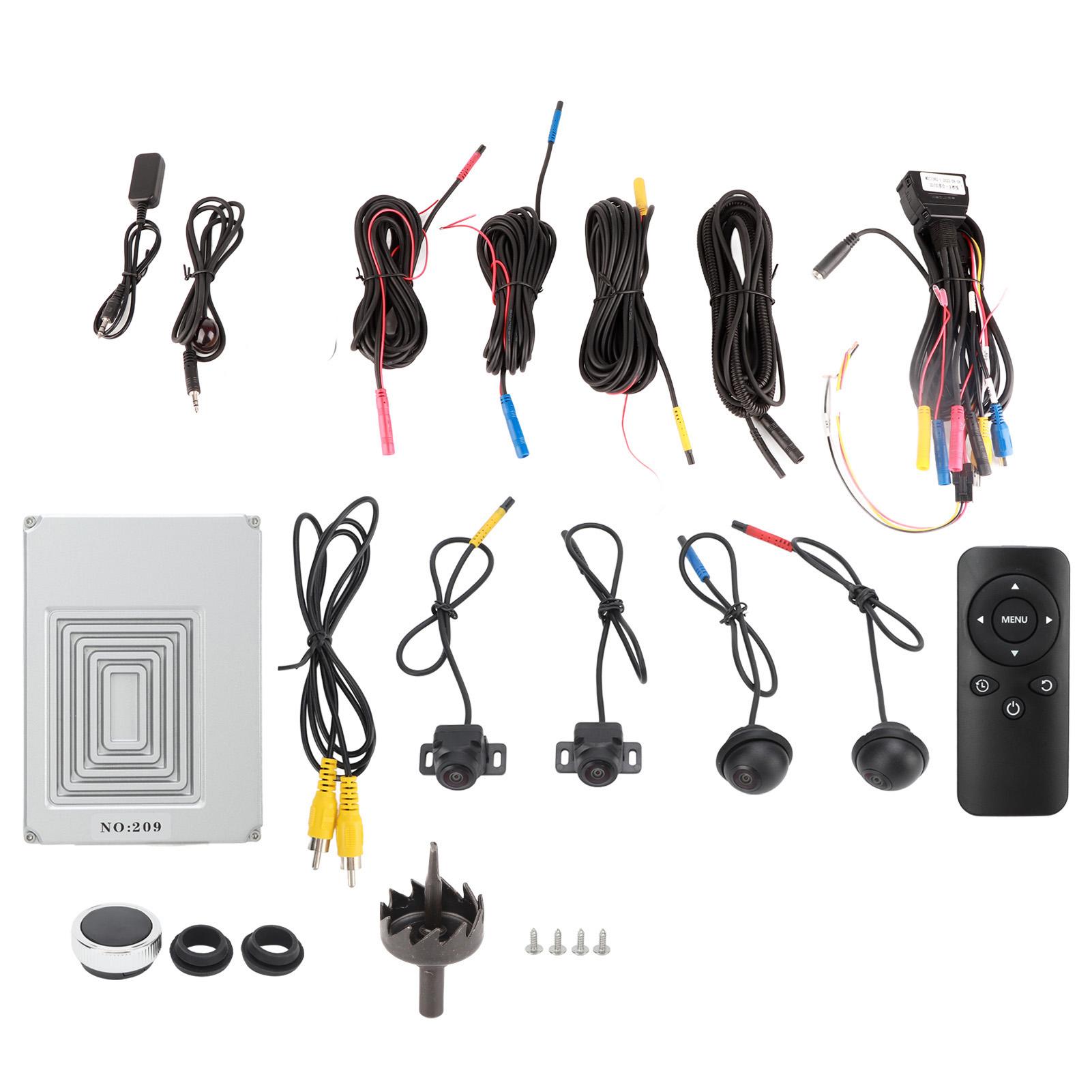 

360 Degree Surrounding Camera System Waterproof Night Vision 170 degrees Wide Angle Universal