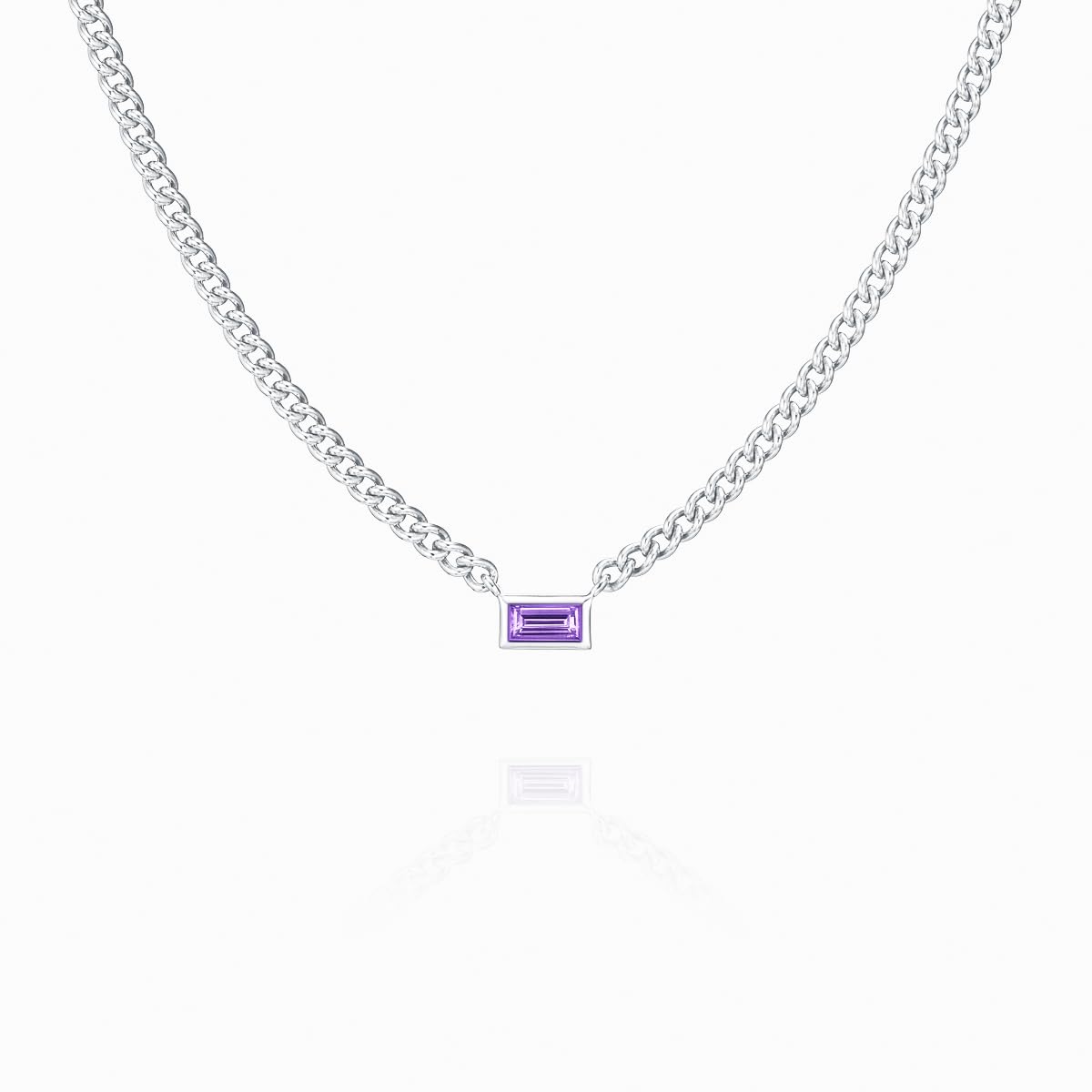 

Homme December Birthstone Silver Necklace [4℃ Plus]