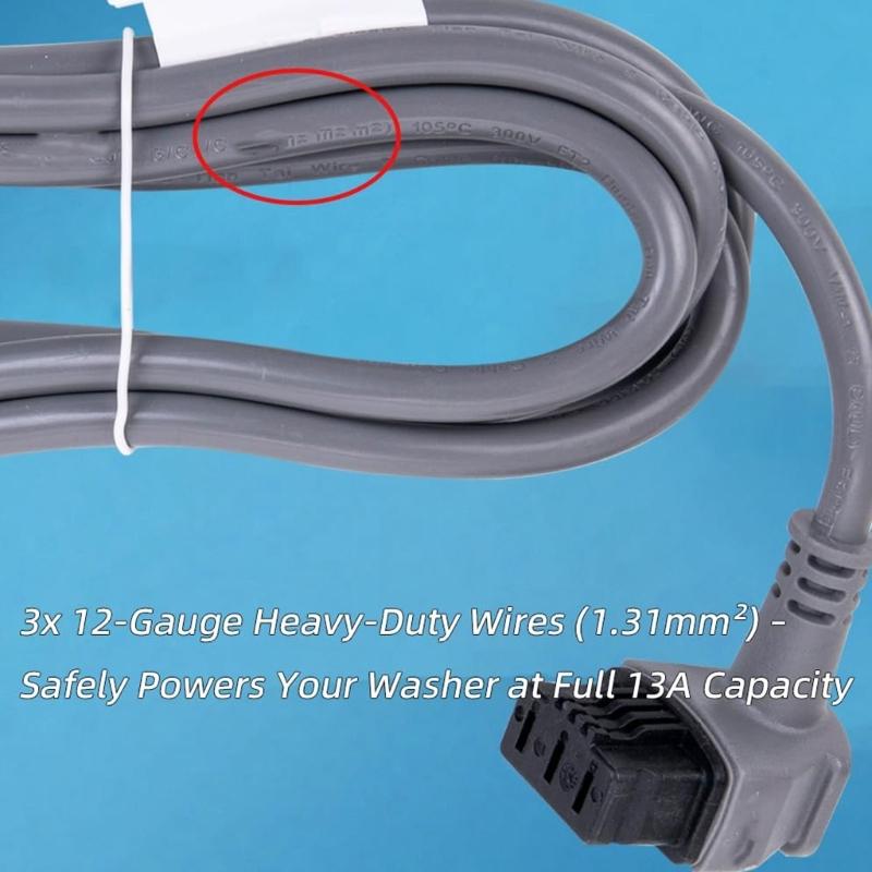 Flexible Appliance Power Cable Reinforced None Tangles Compact Dishwasher Replacement Power Cord for SMZPC002UC