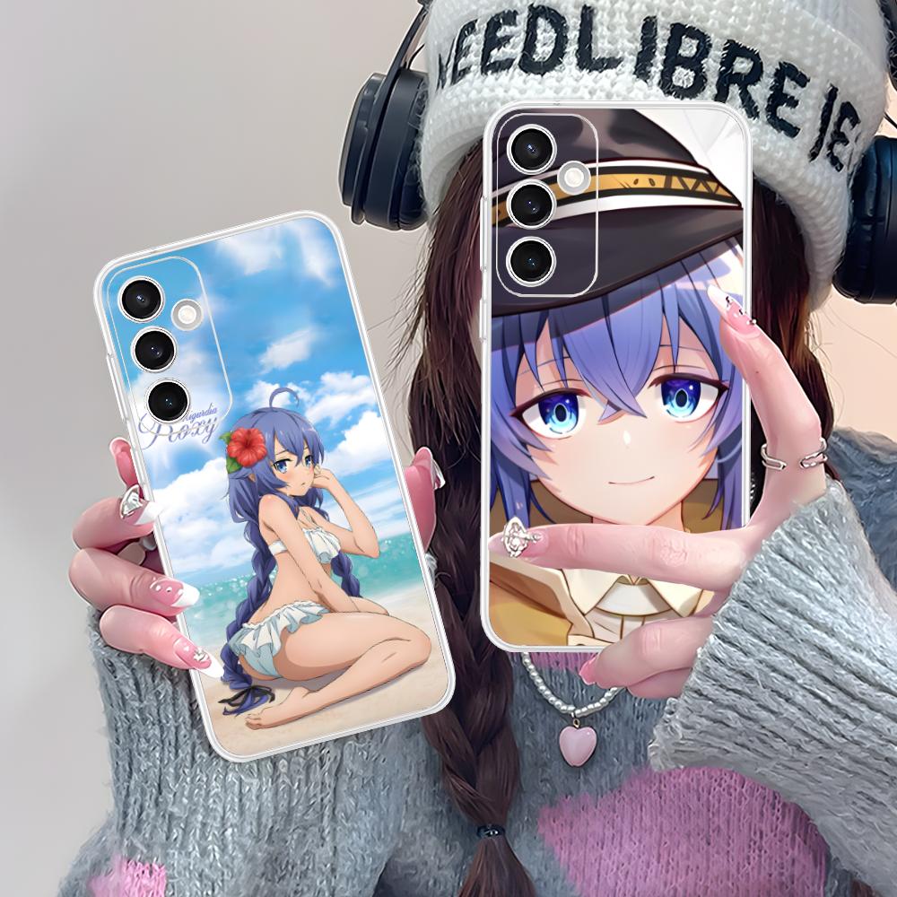 Mushoku Tensei Roxy Mobile Phone Case for Samsung Galaxy S25 S24 S23 S22 S21Plus FE Ultra Clear Colorful Cover Pretty Luxury