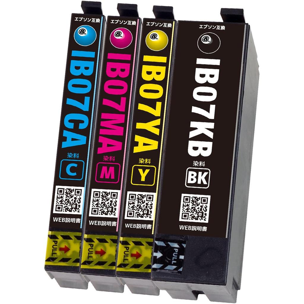 IB07 Color Set Latest Compatible Ink Cartridge with IC Chip and Supports Remaining Amount IB07KB IB07CA IB07MA IB07YA Mouse Ink Can Be Used with