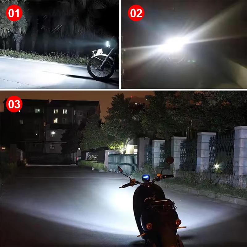 Motorcycle LED H4 Headlight - High/Low Beam, Super Bright 6000K, Plug & Play, Ultra White