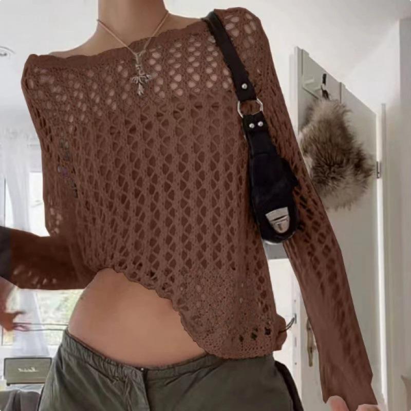 BITCED Women's Fashion Casual Solid Color Print Long Sleeve Blouses & Shirts