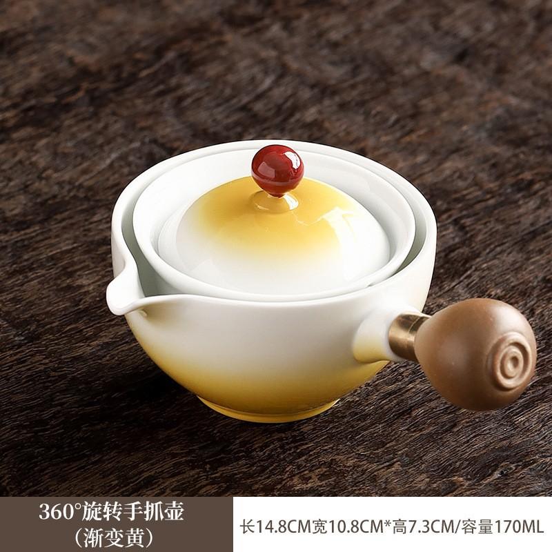 Creative Luck Cat Ceramic Chinese Kung Fu Tea Set Travel Teapot with Handle Cute Cat Pot Household Kung Fu Teapot Cup Set Gift