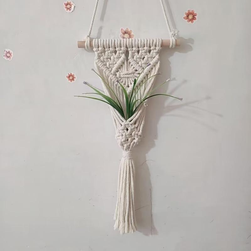 2pcs Nordic Cotton Woven Wall Hanging Tapestry Ins Handmade Boho Decor for Living Room Bedroom Hotel Macrame Home Wall Art