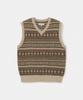 Gilet in maglia Fair Isle UNIFORM BRIDGE Beige