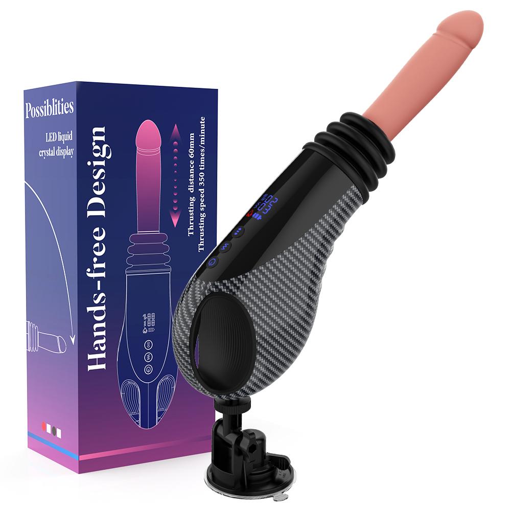 Teleskopowy Wibrator Dildo Mini Maszyna Seksualna dla Większości Dildo z Przyssawką Automatyczny Pistolet Wbijający Flirtujący Zabawka Seksualna 3P dla Kobiet