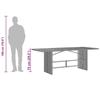 VidaXL Garden Table with Beige Glass Top Braided Resin, Outdoor Table, Garden Dining Table, Furniture 365605