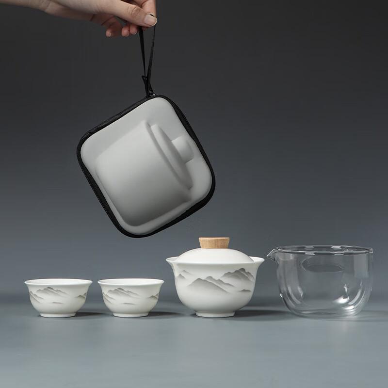 Керамический портативный дорожный чайный набор «Дальняя гора»