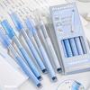 5pcs Endorse Series Gel Pens Set Gradient Color 0.5mm Ballpoint Quick Dry Black Ink for Daily Writing Office