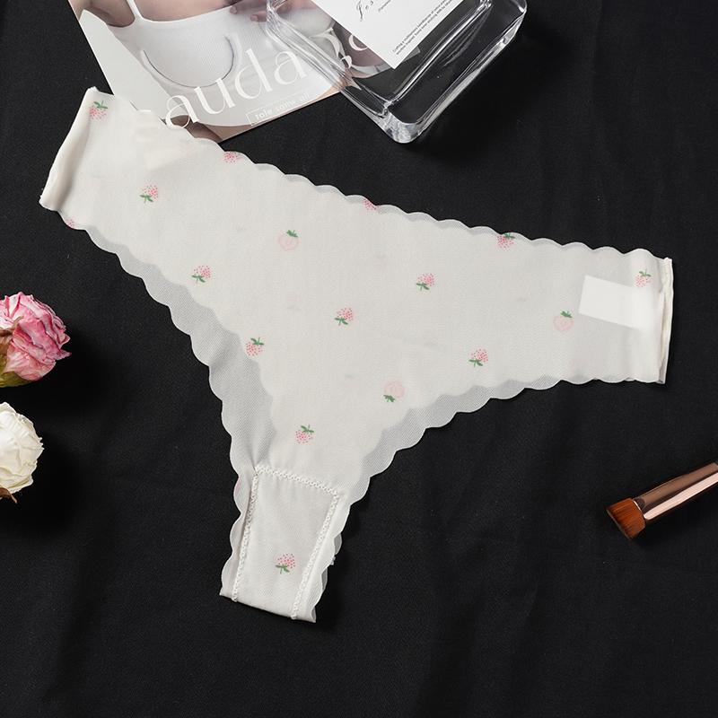 

Ice Silk Mask бесшовное нижнее белье для женщин Strawberry Girl Sexy Peach Hip быстросохнущие женские стринги Nude Hip M бежевый