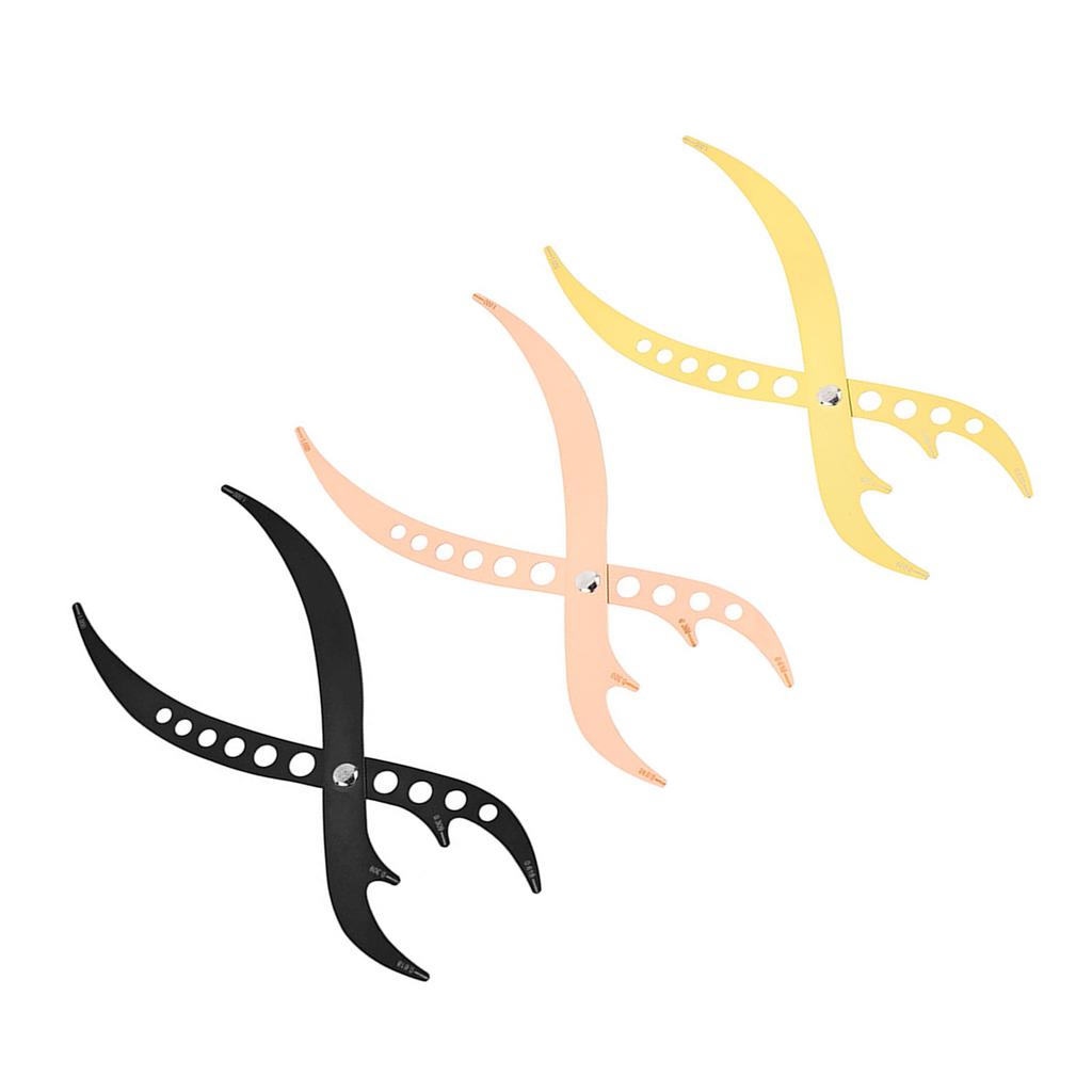 3 ks Šablona na obočí Měřítko Opakovaně použitelné Nástroj pro měření polohy při microbladingu obočí pro domácí cestování