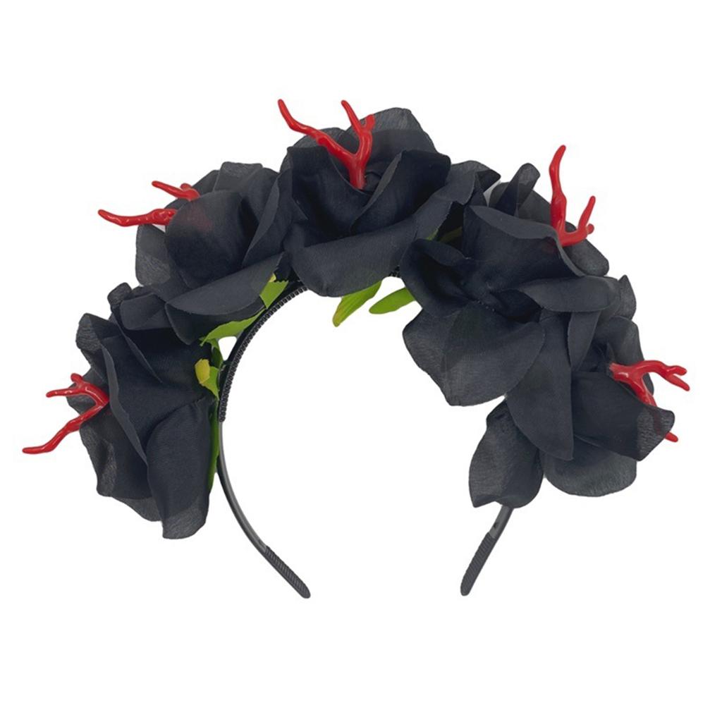 Elegant Simulated Flower Shape Headbands Skull Hair Hoop Headbands for Women Girls Wedding Party Supplies