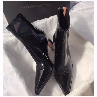 Stivali Ankle Boots Sexy da Donna con Tacco Alto Scarpe Chunky Abito Festa Eleganti Stivali Invernali 2025 Nuova Marca Tacchi a Spillo Botas Mujer