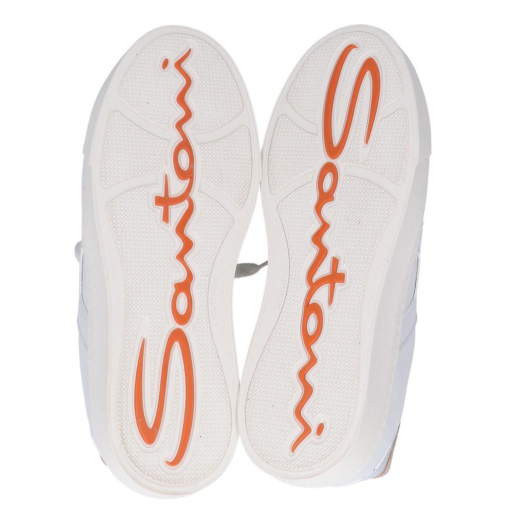 SANTONI DBS MBGT21967PNNK Double Buckle Sneakers Shoes 7 whiteUsed