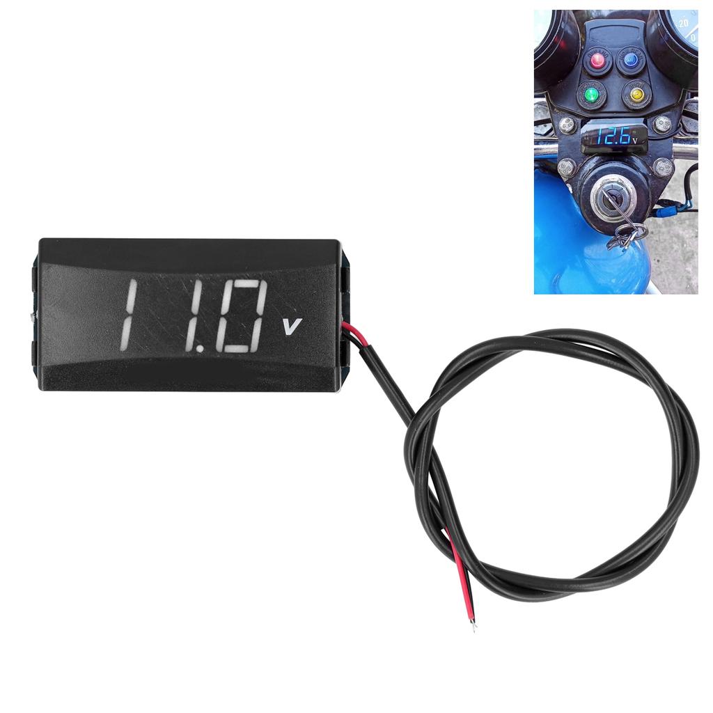 Voltage Testing Meter LED Digital Display Universal for Car Motorcycle Electric Vehicle 12V‑80V