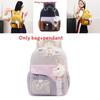 Childrens Color Blocked Backpack With Plush Pendant For School Use
