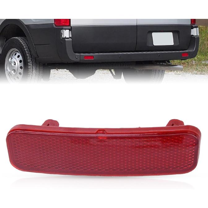 Rear Bumper Reflector Tail Light, Red Lens Rear Bumper Reflector Brake Light Lamp, Compatible with Ford 2014-2022 Transit Connect, Transit-150 250 Rear Left Driver Side