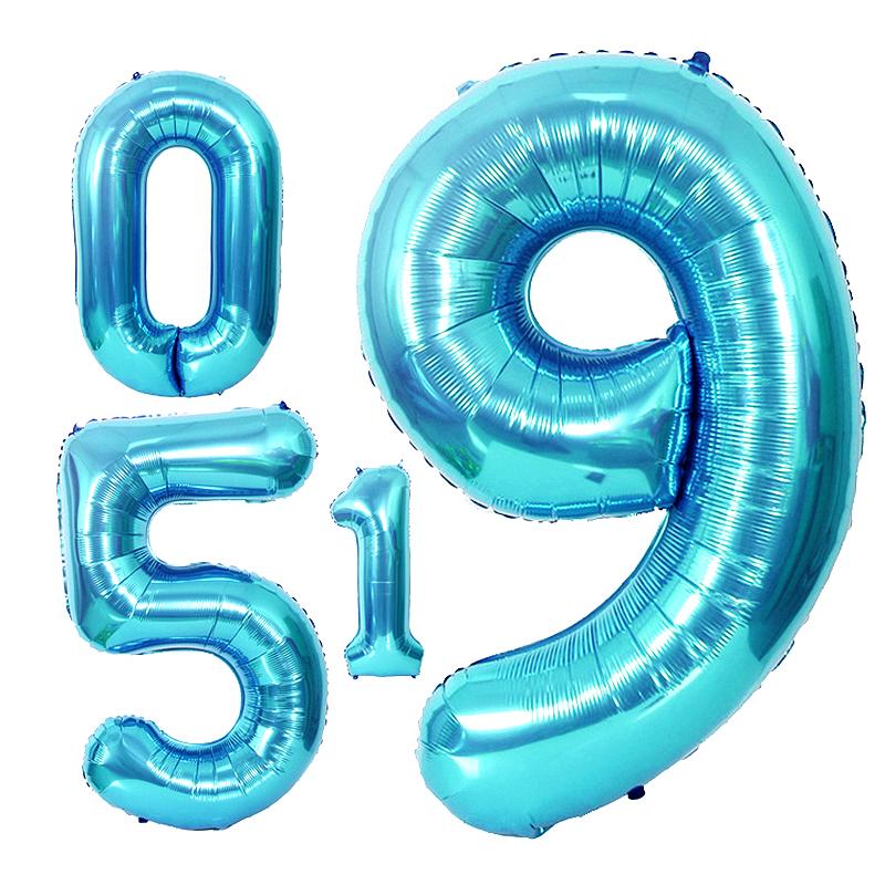

40Inch Rainbow Number 0-9 Foil Balloons Happy Birthday Wedding Party Decoration Adult Colorful Helium Balloon Globos Kids Gift 0&40inch