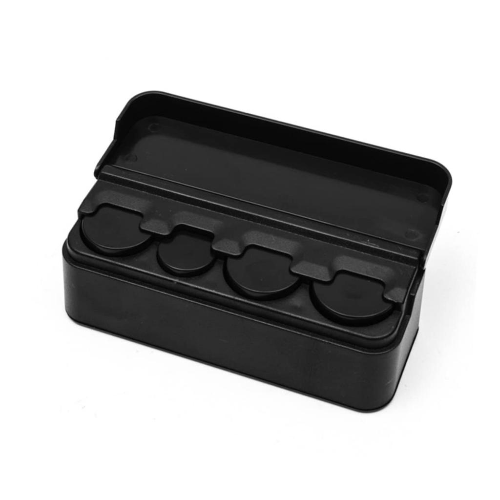 VILLFUL Box Coin Storage Case Car Coin Holder Car Coin Holder Storage Organizer with Drawer Coin Organizer Black