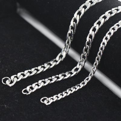 Hip-Hop-Kette aus Edelstahl, kubanische Kette, 3–10 mm, Unisex-Pulloverkette aus Titanstahl