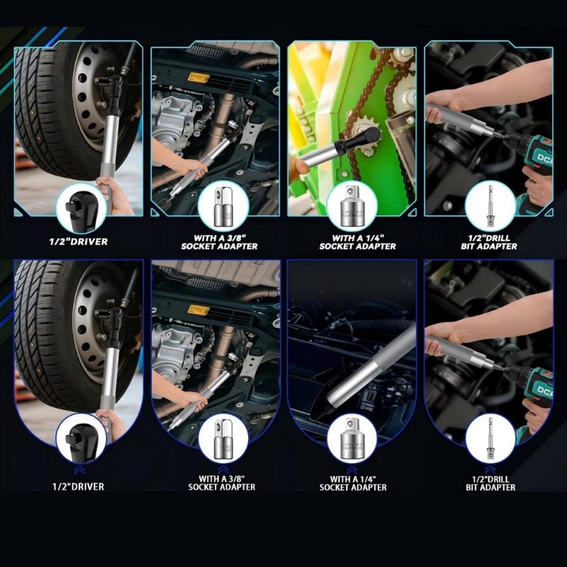 Heavy Duty Ratcheting Wrench Extender Tool With Ergonomic Reverse Switches Perfect For Plumbing And Furniture Assembly
