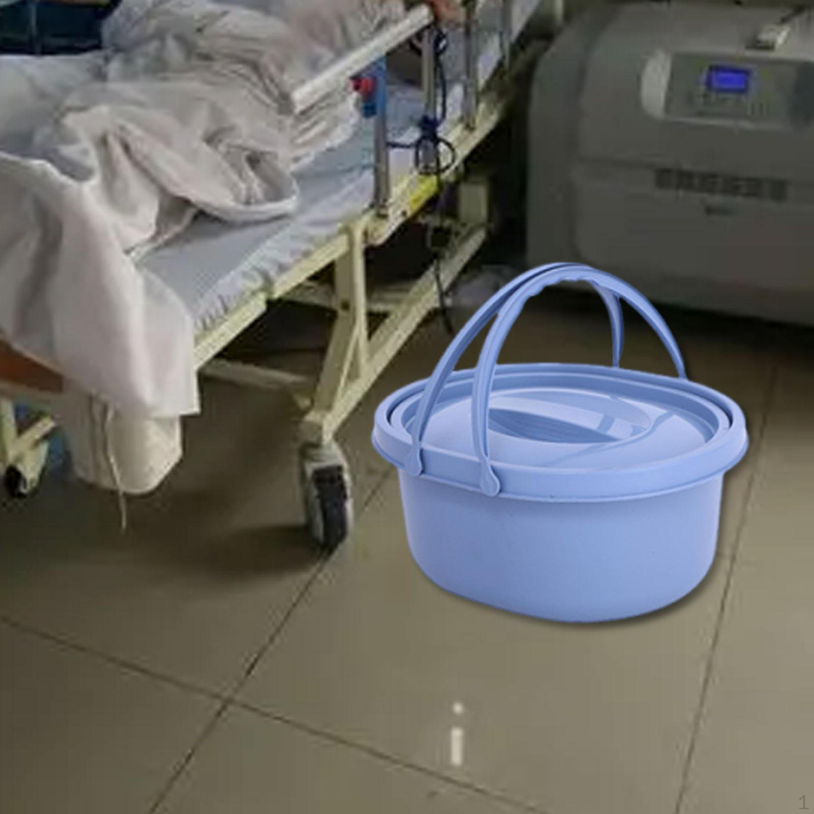 

Туалетная писсуарная чашка с крышкой, универсальная, с гладкими краями, для путешествий, спальни, 13x11x6,3 дюйма, многоразовый полипропиленовый материал