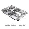 Square 304 Stainless Steel Divided Meal Tray