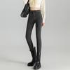 Women Slim High Waisted Jeans Elastic Tight Pencil Pants Thin Spring Autumn Trousers Small Feet New