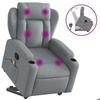 VidaXL Reclining Massage Armchair Light Grey Fabric 3204494