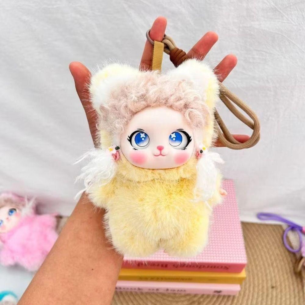 Ornaments Bunny Doll Pendant Soft Fluffy Fluffy Curly Hair Plush Doll  Children's Gift