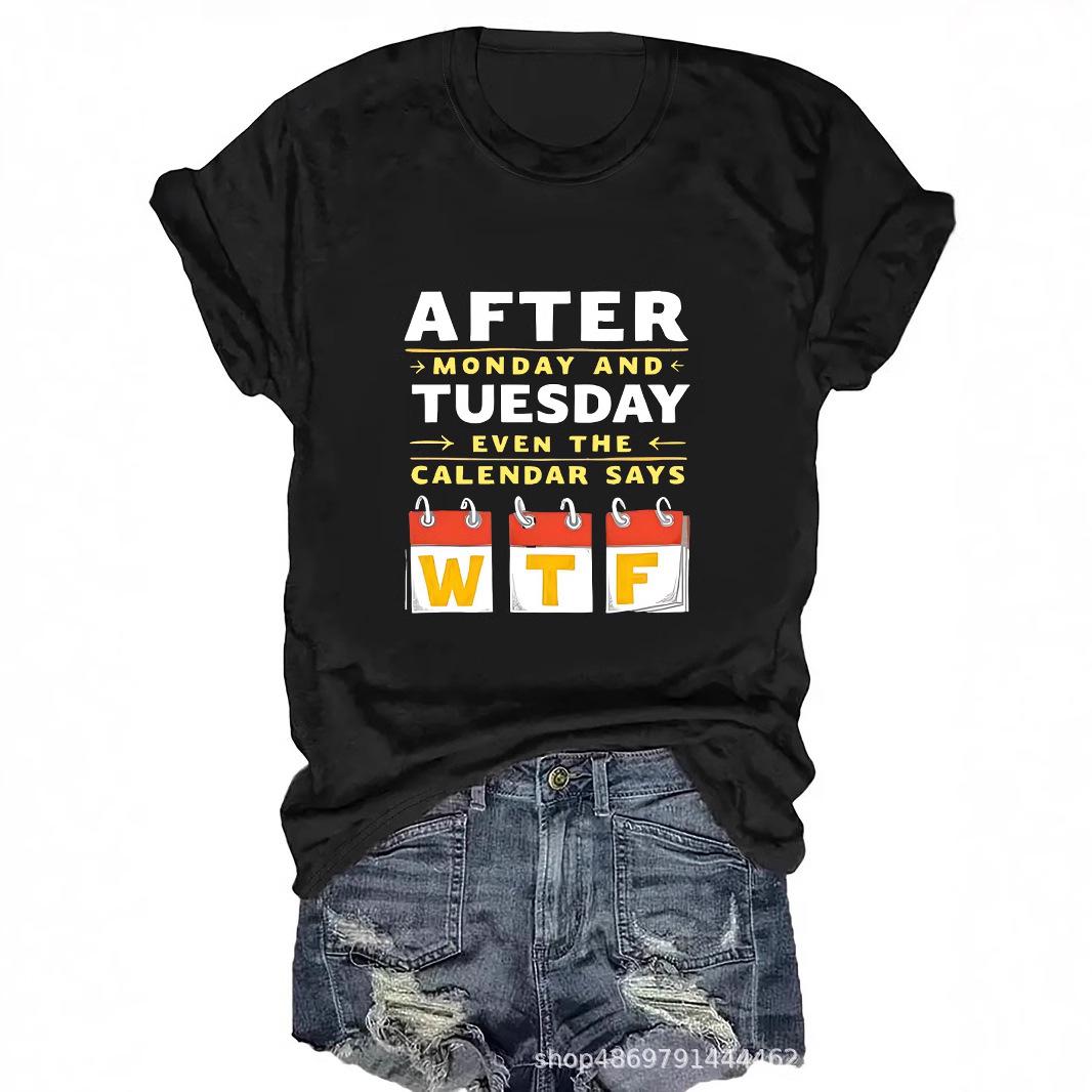 

Women s Cross-Border Round Neck Fashion T-Shirt. M