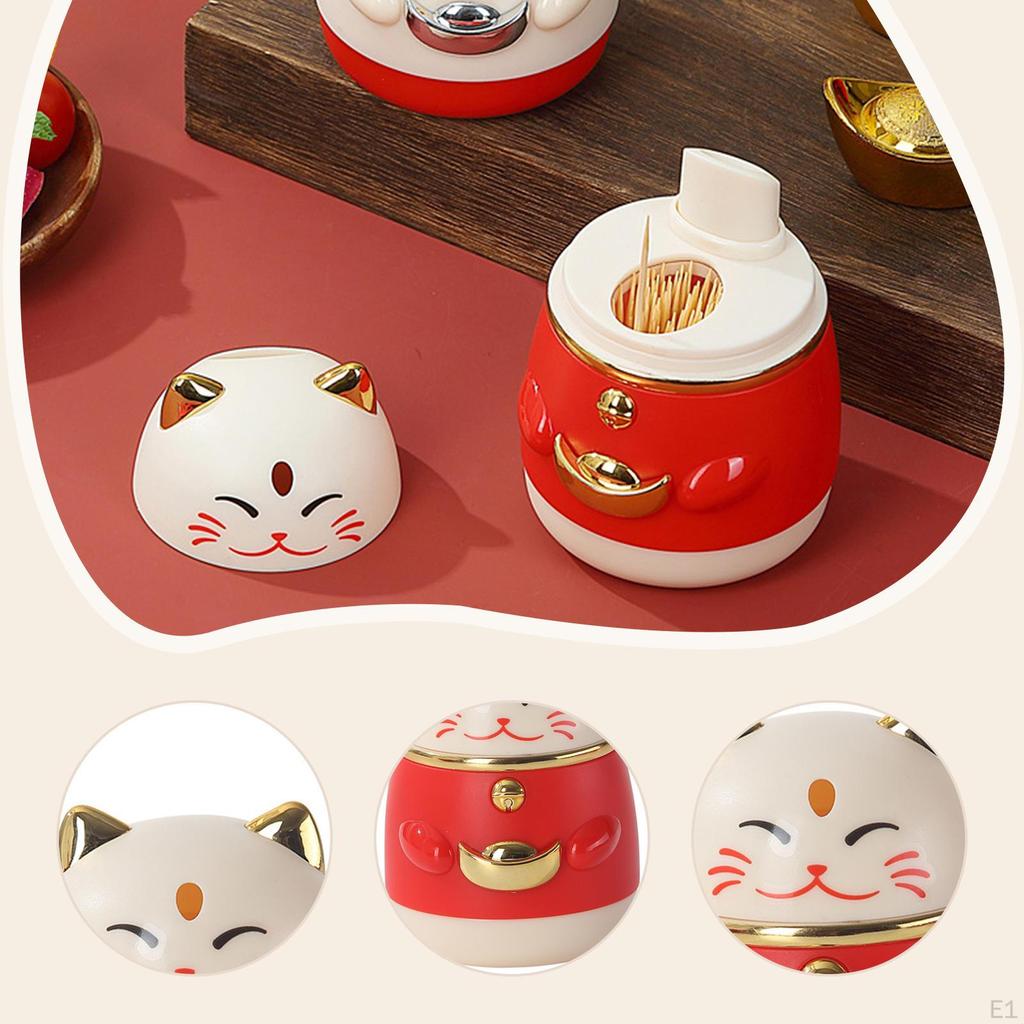 Toothpick Holder Chinese Year Decoration Tabletop Ornament Portable for Home