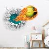 Waterproof Sticker Wall Decal 3D Tennis Bedroom Sticker Three-dimensional Wall Sticker Decoration Sticker Wall Sticker