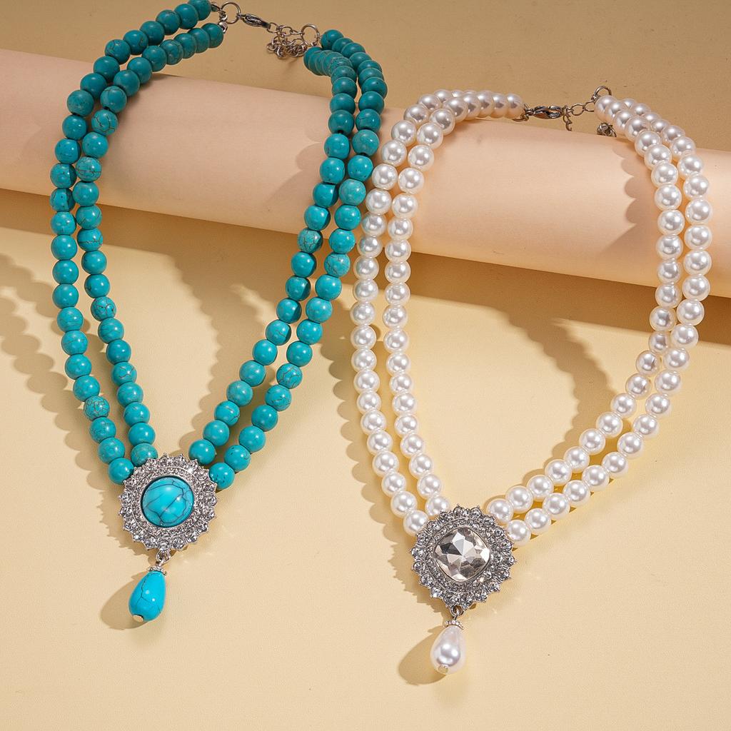 Elegant Summer Exaggerated Versatile Women'S Jewelry Necklace And Earring Set