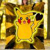 Pikachu Power Print Flannel Blanket, Soft Warm Lightweight Throw Blanket for living Room,Sofa Bed Camping office