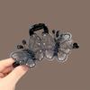 A New 2024 Handmade Embroidered Butterfly Hair Claw, a Large Elegant Hair Clip Suitable for Aesthetic Hairstyles