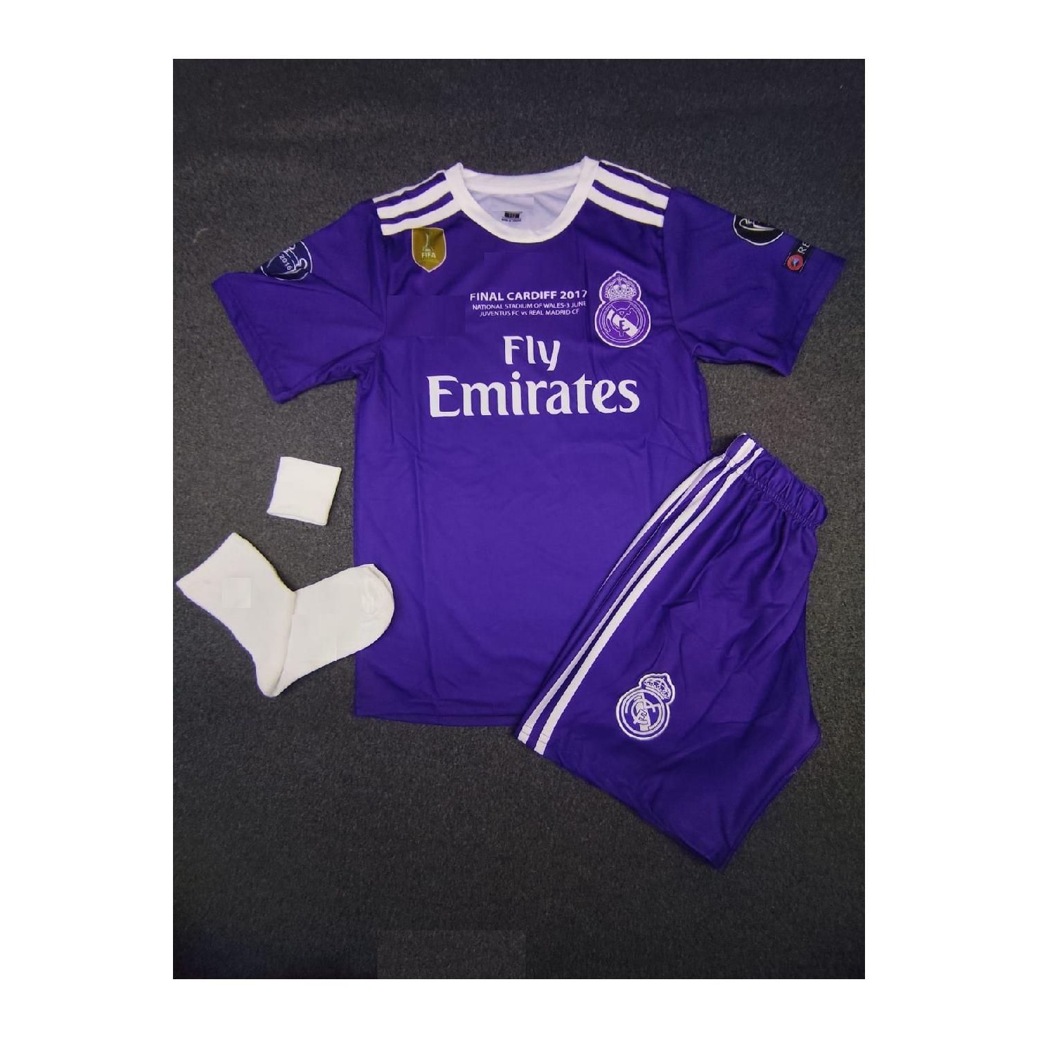 

Ronaldo Kids Jersey 2016/2107 Champions League Kids Jersey Shorts Set T-shirt Mor-1 3-4 Yaş