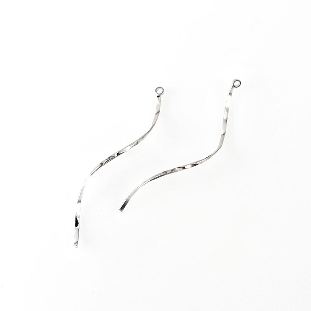 5.3-6.6cm10Pcs S shape Pendant DIY Earring Accessories Materials Double Head Crafting Supplie Jewelry Making Bracelet Necklace