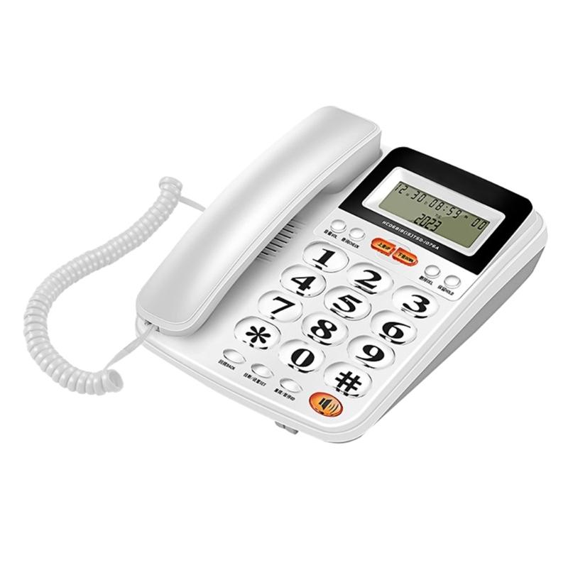 

Business Office Landline Phone Telephone With Caller Display For Hotel Guest Room, Corded Telephone Speed Dials 1