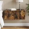 Wall Mounted Nightstand Smoked Oak 49 x 34.5 x 20 cm
