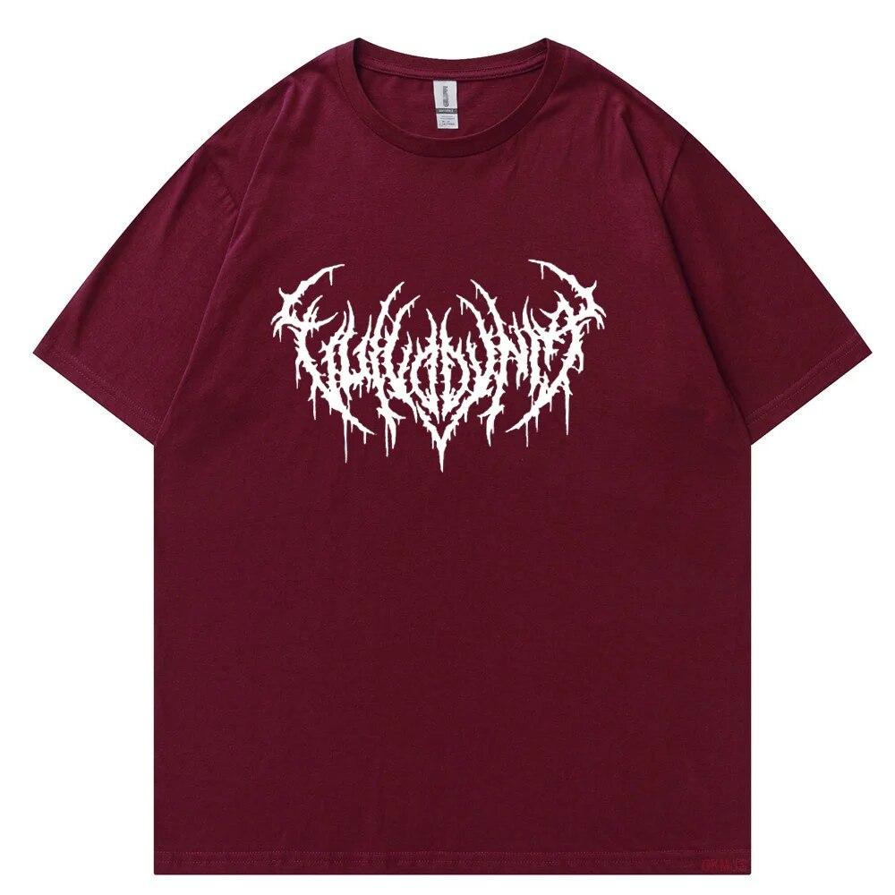 Hip Hop Gothic Street Punk Unisex T-shirts Korean Black Oversized Tshirt Toppar Harajuku Grafisk Tshirt WoUnisex Unisex Tops Tee