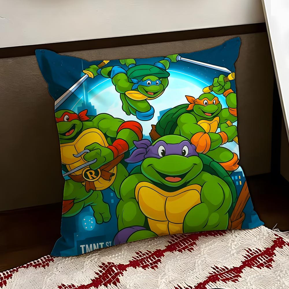 Teenage Mutant NNinja Turtles Cushion Cover Reversible Soft Durable Pillow Cover Home Car MultiScene Use for Daily Comfort